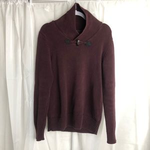 Jules French Maroon Cotton Sweater Small